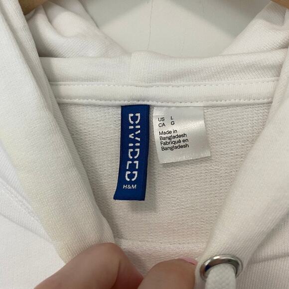 Forever 21 Pizza Slice White Hoodie Sweatshirt Size Large - Picture 4 of 6